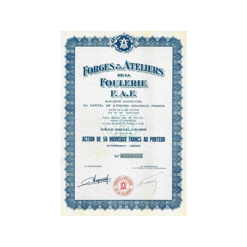 Forges & Ateliers de la Foulerie F.A.F.