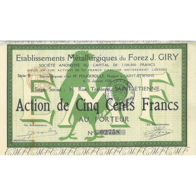 Ets Métallurgiques du Forez J. Giry (Act 500 F)
