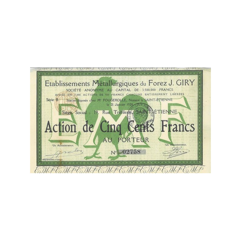 Ets Métallurgiques du Forez J. Giry (Act 500 F)