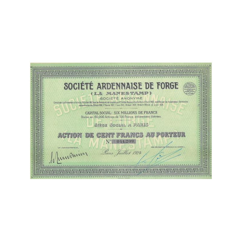 Sté Ardennaise de Forge (La Manestamp)