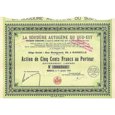 La Soudure Autogène du Sud-Est (1948)