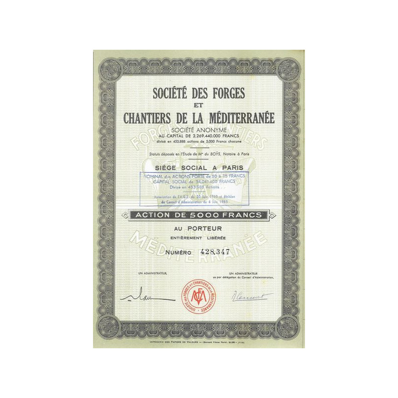 Sté des Forges et Chantiers de la Méditérranée