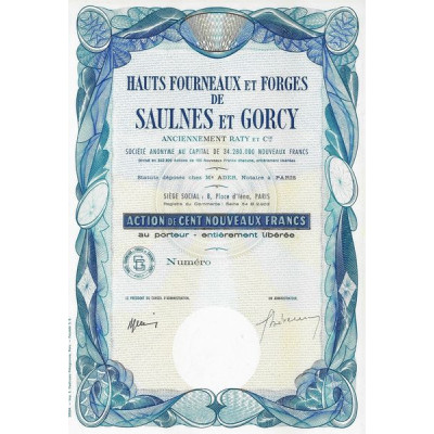 Hauts Fourneaux et Forges de Saulnes et Gorcy - Anc Raty et Cie