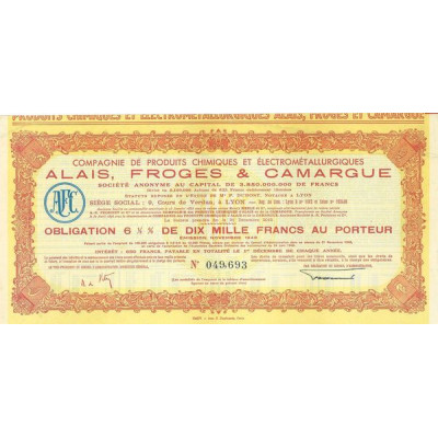 Cie de Produits Chimiques et Electrométallurgiques d'Alais. Froges & Camargue