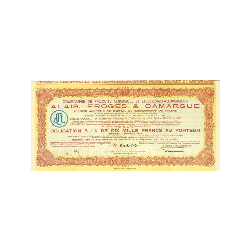 Cie de Produits Chimiques et Electrométallurgiques d'Alais. Froges & Camargue