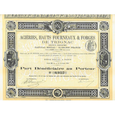 Aciéries. Hauts Fourneaux & Forges de Trignac