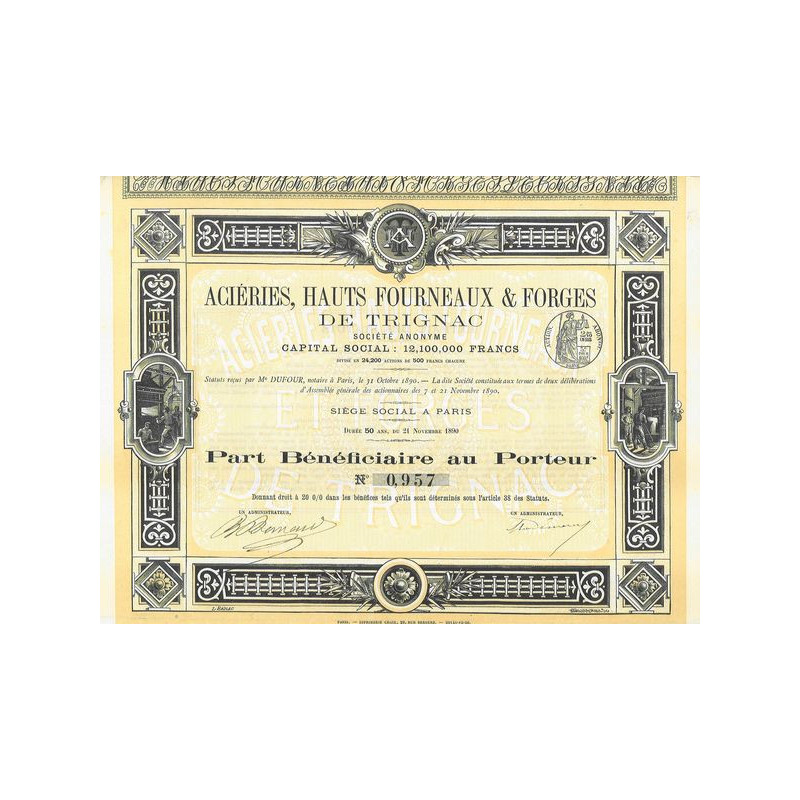 Aciéries. Hauts Fourneaux & Forges de Trignac