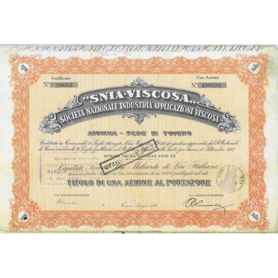 "Snia  Viscosa" Sta Nazionale Industria Applicazioni Viscosa (1 Ac)(modele2)