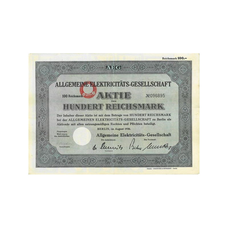 AEG Allgemeine Elektricitäts-Gesellschaft