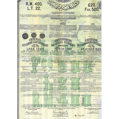 Gvt Impérial Ottoman Emprunt 4 % 1890
