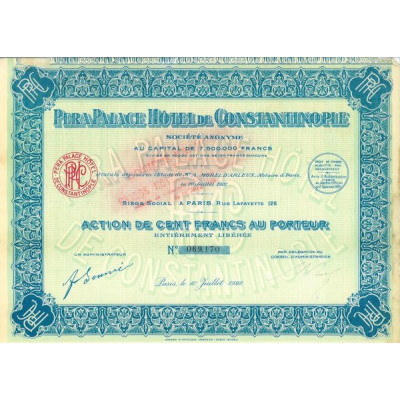 Pera Palace Hôtel de Constantinople