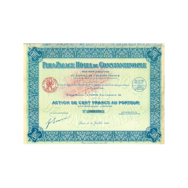 Pera Palace Hôtel de Constantinople