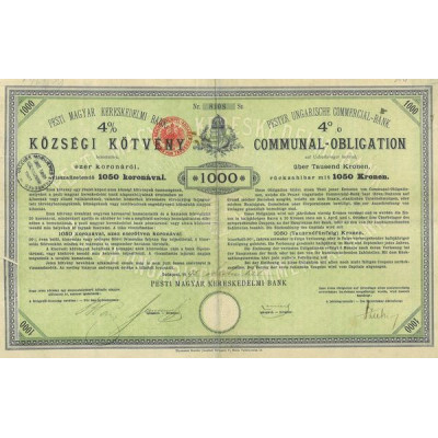 Pester Ungarische Commercial-Bank (1000 Cr)