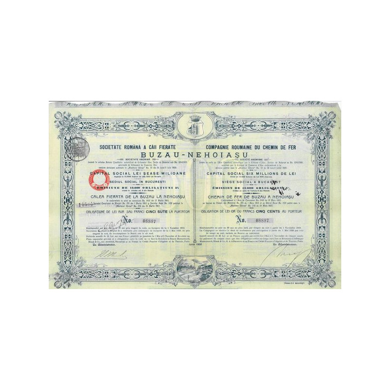 Cie Roumaine du Chemin de Fer Buzau-Nehoiasu