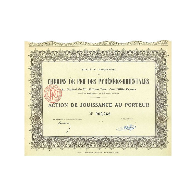 S.A. des Chemins de Fer des Pyrénées-Orientales