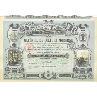 Matériel de Culture Moderne Anc Ets Georges Filtz & Ateliers Grivolas Réunis