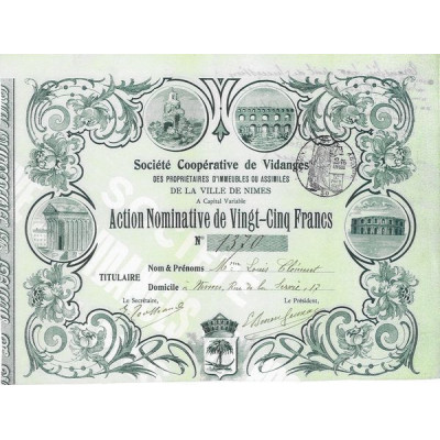 Sté Coopérative de Vidanges des Propriétaires d'Immeubles ou Assimilés de la Ville de Nîmes