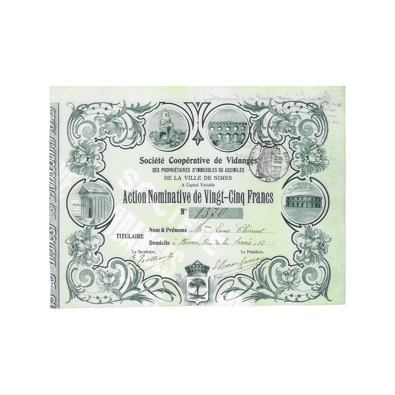 Sté Coopérative de Vidanges des Propriétaires d'Immeubles ou Assimilés de la Ville de Nîmes