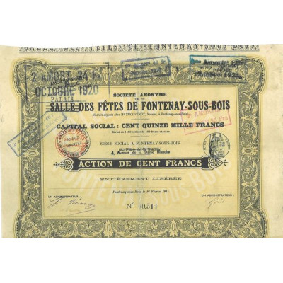 S.A. de la Salle des Fêtes de Fontenay-Sous-Bois