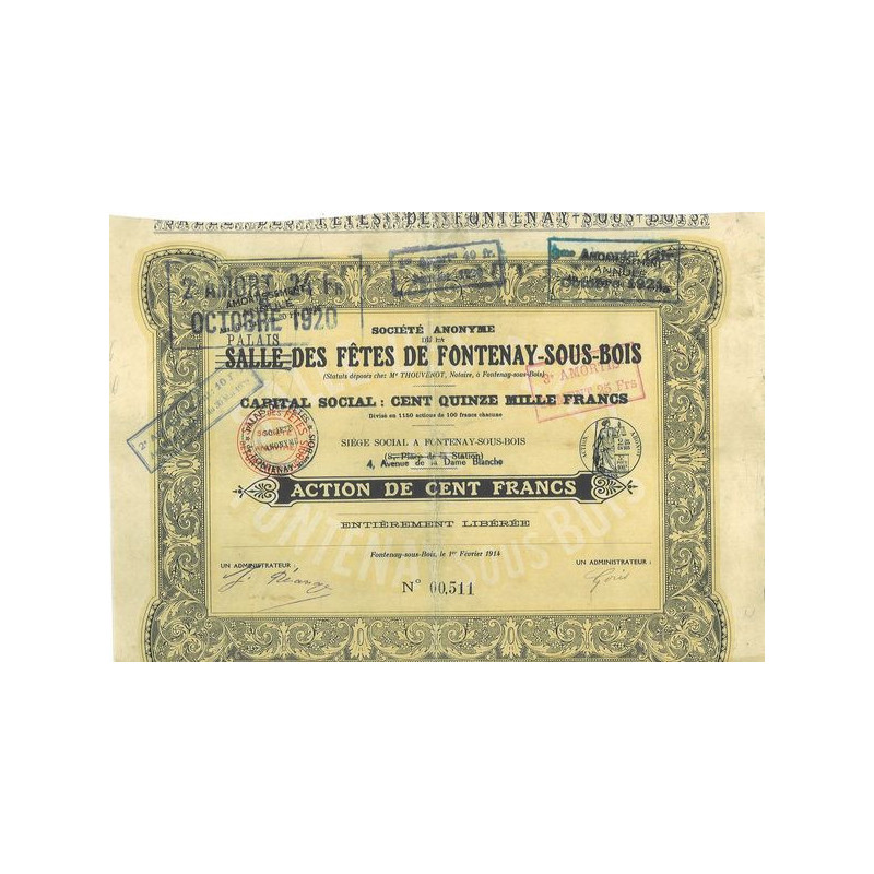 S.A. de la Salle des Fêtes de Fontenay-Sous-Bois