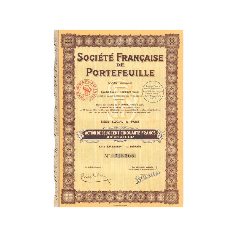 Sté Française de Portefeuille