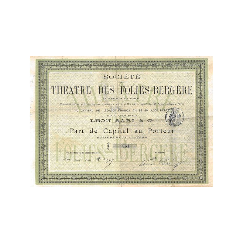 Sté du Théâtre des Folies-Bergère