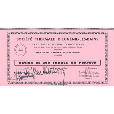 Sté Thermale d'Eugénie-les-Bains