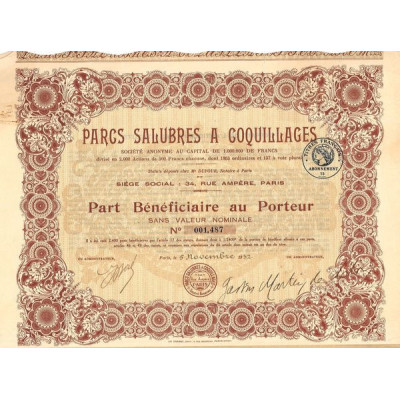 Parcs Salubres à Coquillages