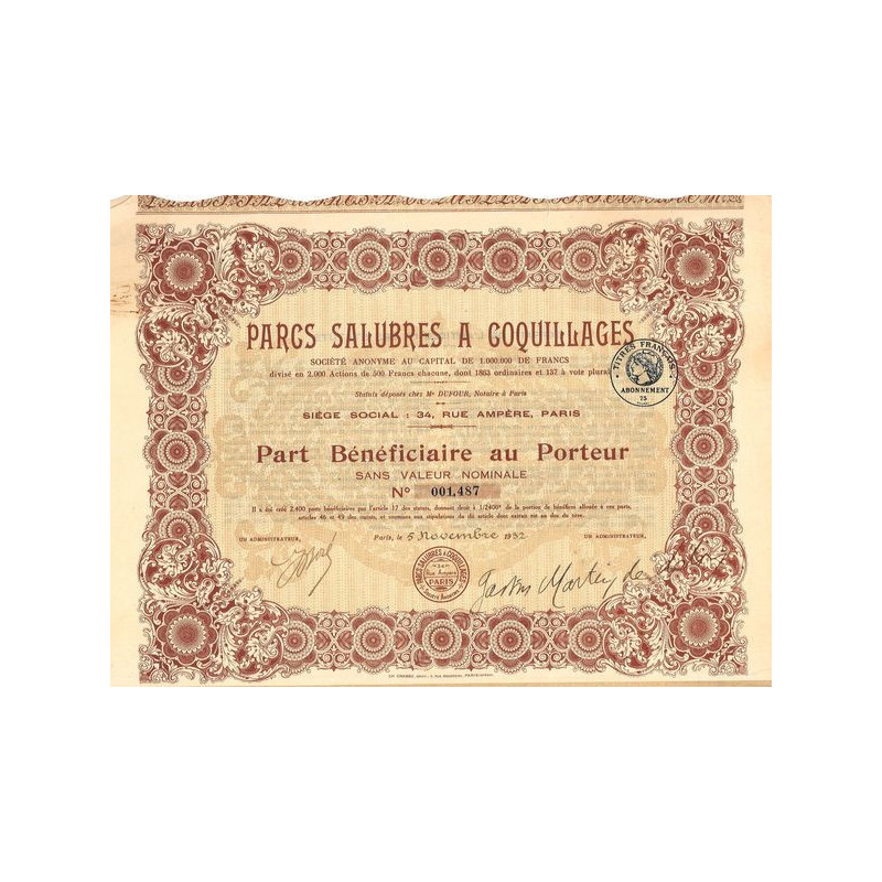 Parcs Salubres à Coquillages