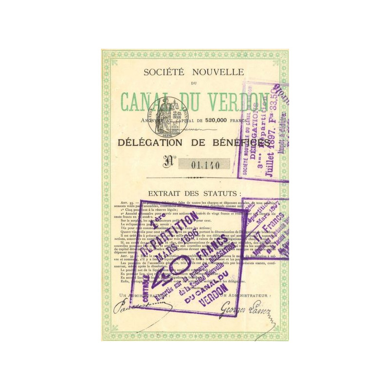 Sté Nlle du Canal du Verdon