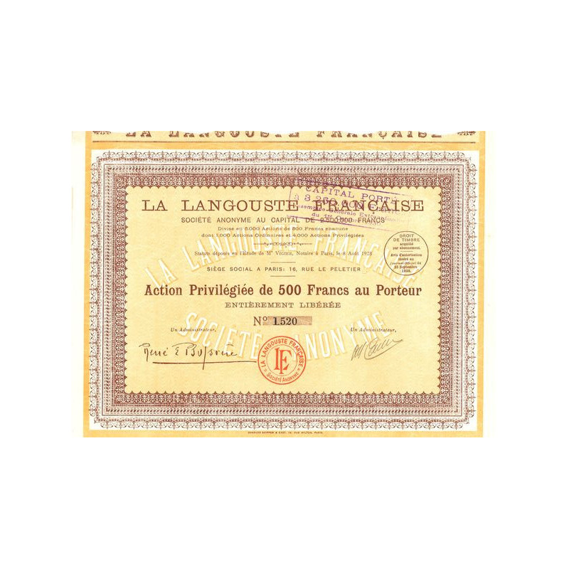 La Langouste Française (Act P 500 F)