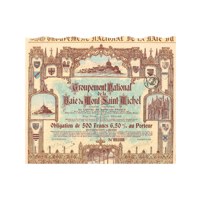 Groupement National de la Baie du Mont-Saint-Michel (Obl 500 F 6.5 %)