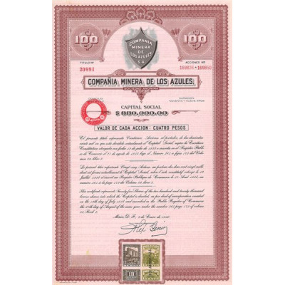 Cia Minera de los Azules (25 Ac)