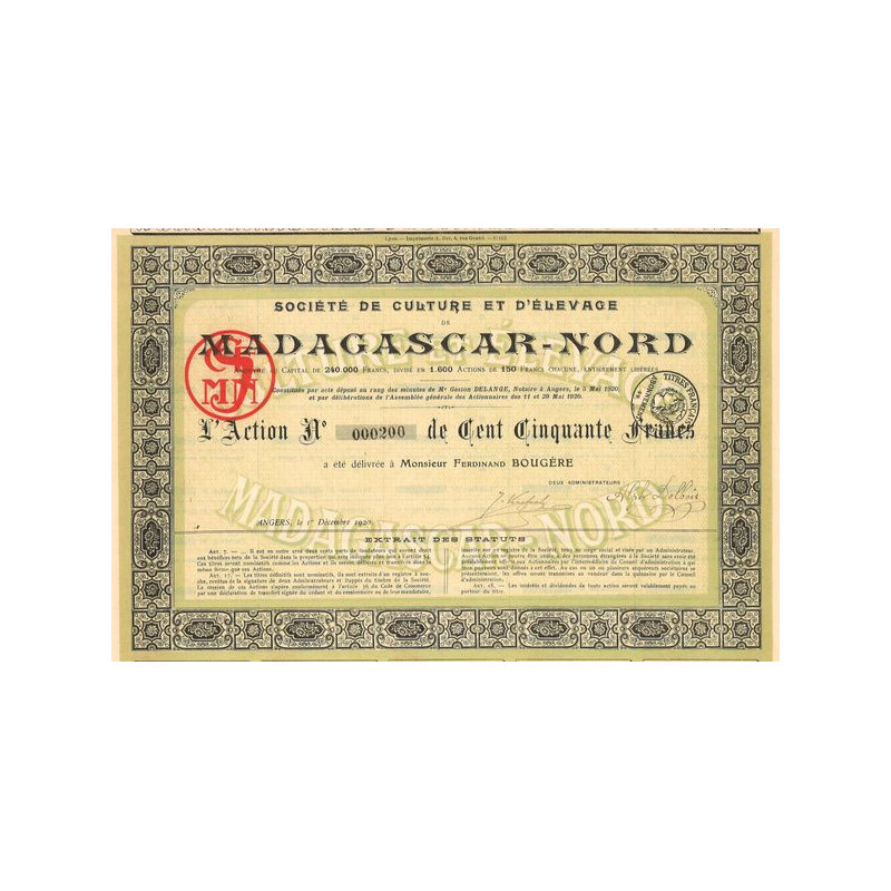 Sté de Culture et d'Elevage de Madagascar-Nord