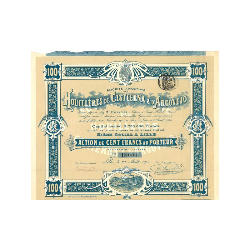 S.A. des Houillères de Cistierna & d'Argovejo (Espagne)