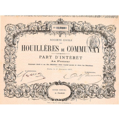 Sté Civile des Houillères de Communay