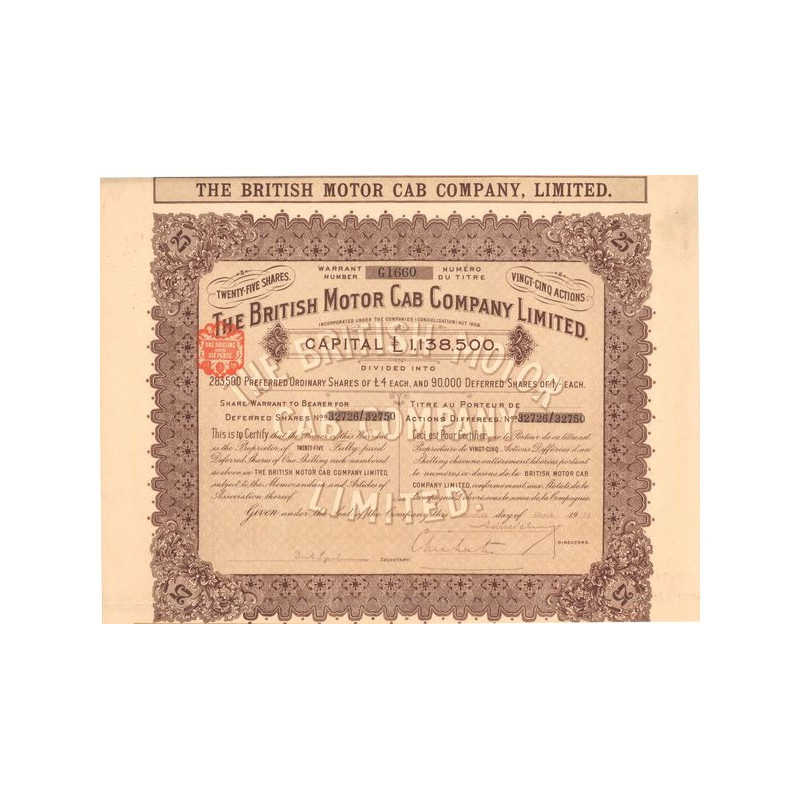 The British Motor Cab Cy Ltd (25 Act diff)