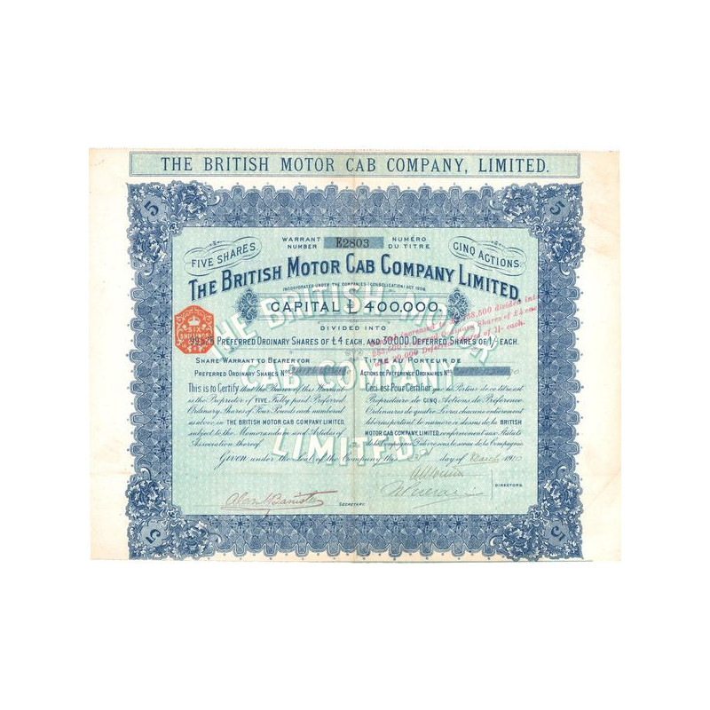 The British Motor Cab Cy Ltd (05 Act diff - Modèle 3)