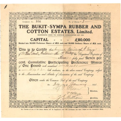 The Bukit-Sympa Rubber and Cotton Estates Limited