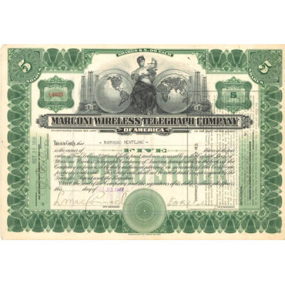 Marconi Wireless Telegraph Company (05 Shares)