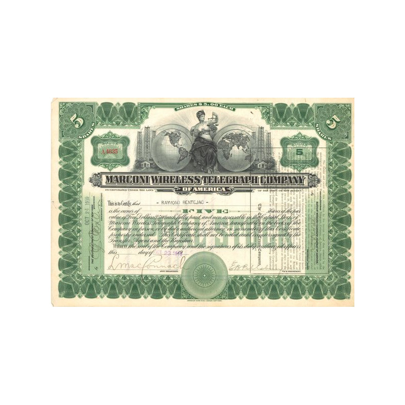 Marconi Wireless Telegraph Company (05 Shares)