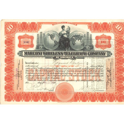 Marconi Wireless Telegraph Company (10 Shares)