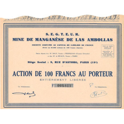 S.E.G.T.E.U.R. Minde de Manganèse de Las Ambollas