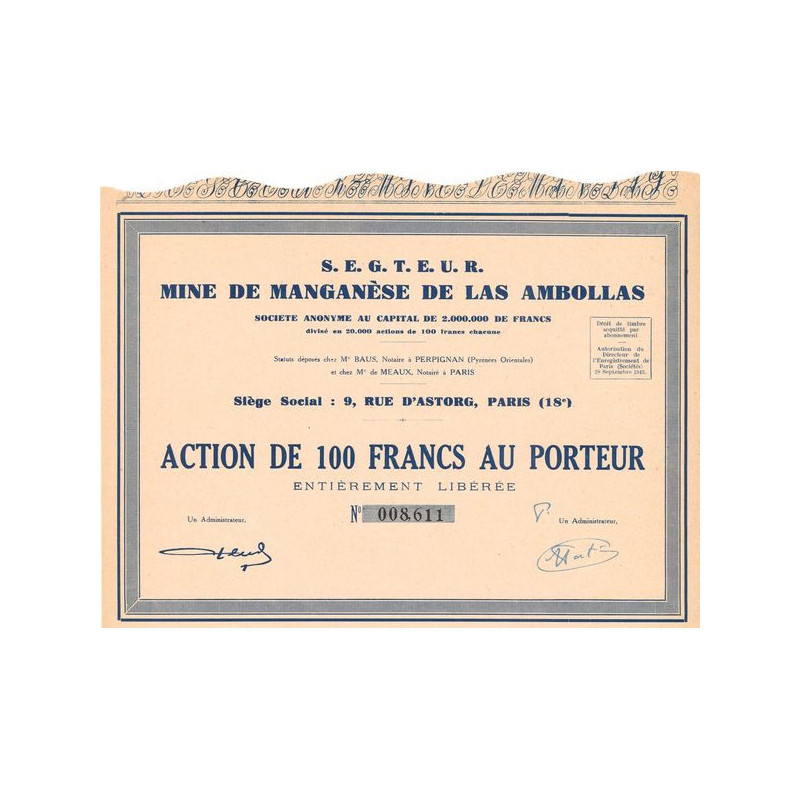 S.E.G.T.E.U.R. Minde de Manganèse de Las Ambollas