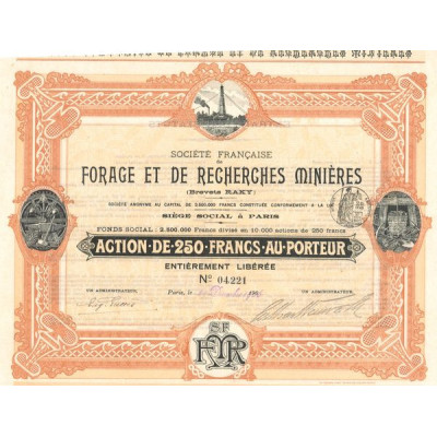 Sté Française de Forage et de Recherches Minières (Brevets RAKY)