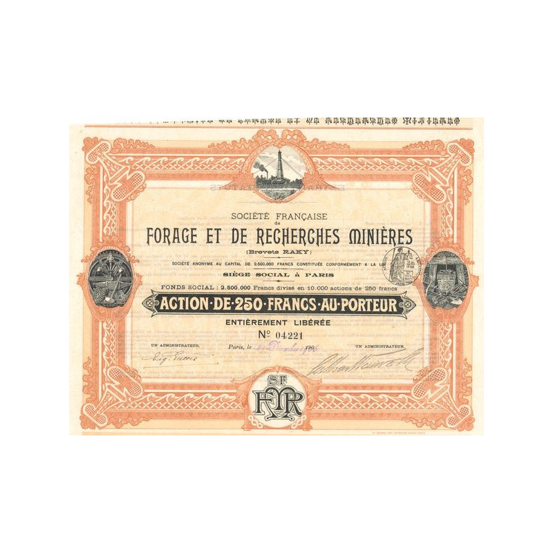 Sté Française de Forage et de Recherches Minières (Brevets RAKY)