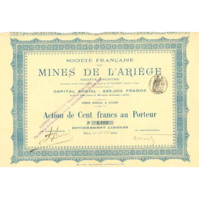 Sté Française des Mines de l'Ariège (Act 100 F)
