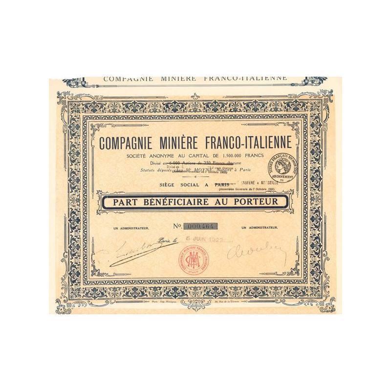 Compagnie Minière Franco-Italienne (PB)