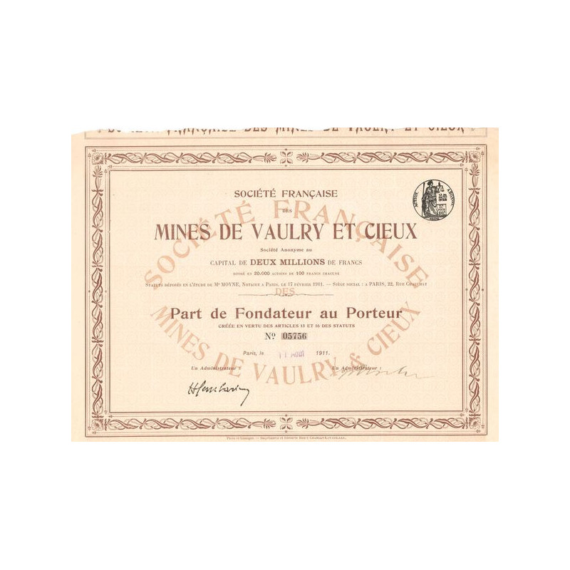 Société Française des Mines de Vaulry & Cieux (PF)