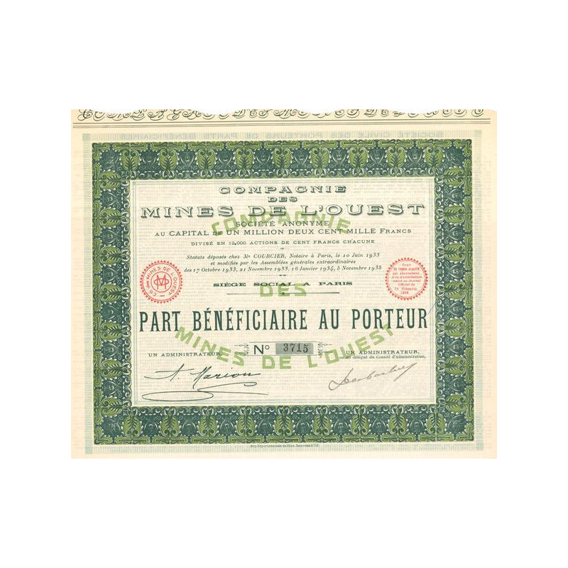 Compagnie des Mines de l'Ouest (PB)